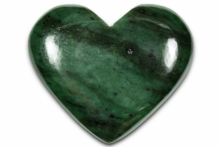 Polished Jade (Nephrite) Heart - Afghanistan #350027